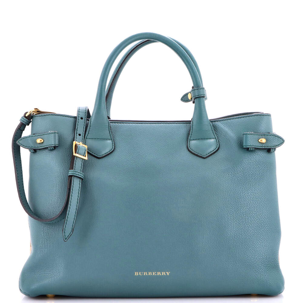 Burberry Banner Tote Leather And House #258965B96B